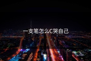 一支笔怎么C哭自己