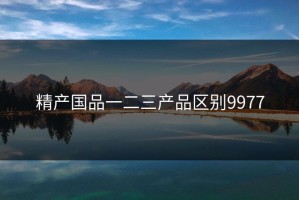 精产国品一二三产品区别9977
